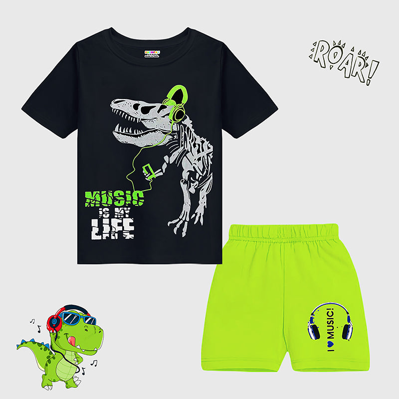 KUCHIPOO BOYS HALF SLEEVES T-SHIRTS AND SHORTS SET