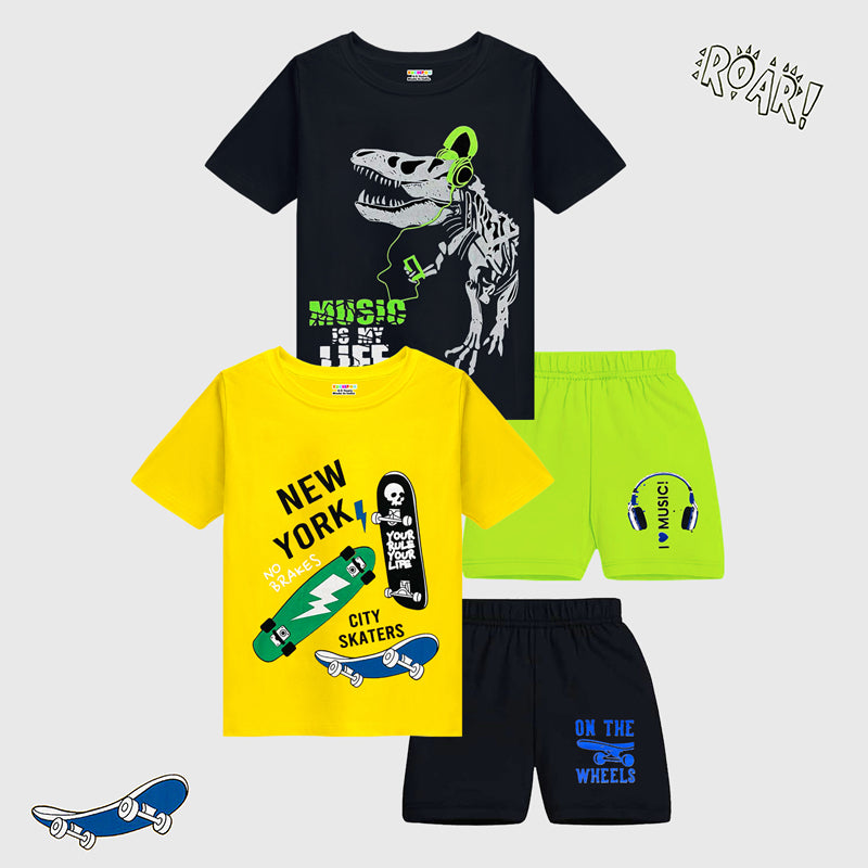 KUCHIPOO BOYS HALF SLEEVES T-SHIRTS AND SHORTS SET