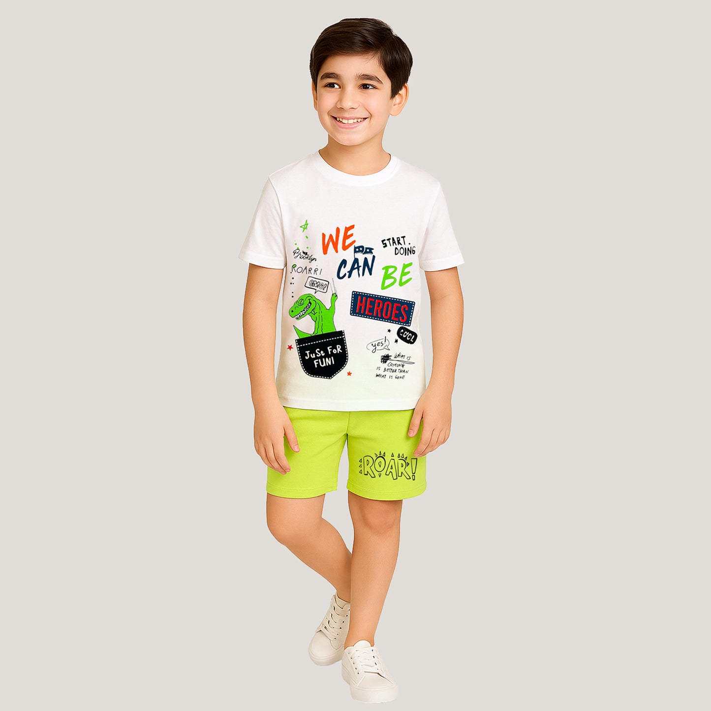 KUCHIPOO BOYS HALF SLEEVES T-SHIRTS AND SHORTS SET