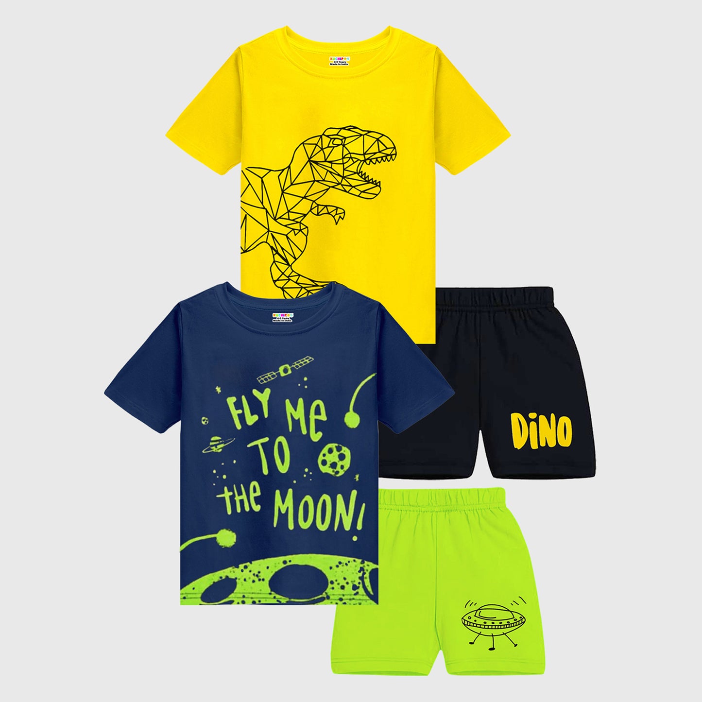 KUCHIPOO BOYS HALF SLEEVES T-SHIRTS AND SHORTS SET