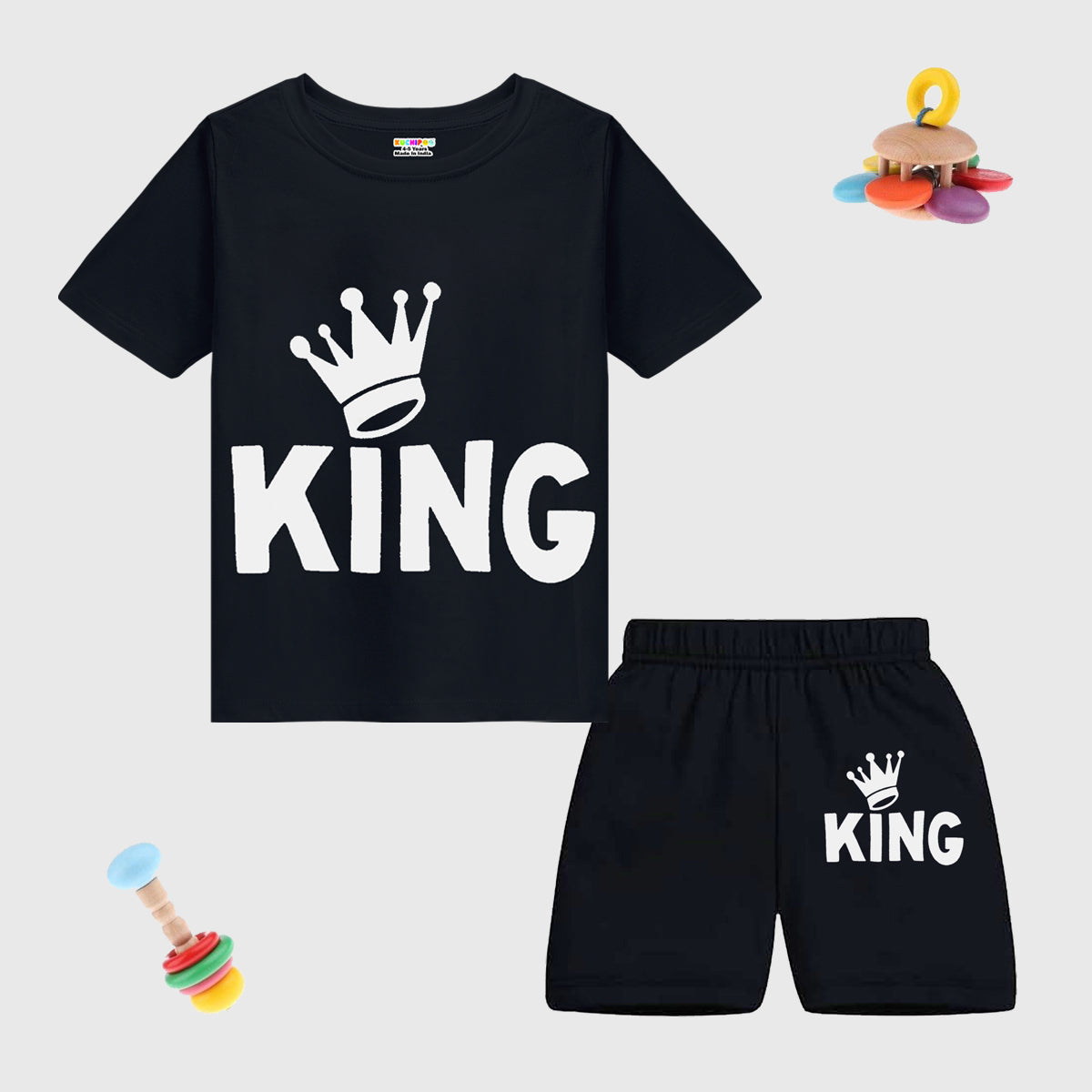 KUCHIPOO BOYS HALF SLEEVES T-SHIRTS AND SHORTS SET