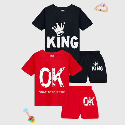 KUCHIPOO BOYS HALF SLEEVES T-SHIRTS AND SHORTS SET