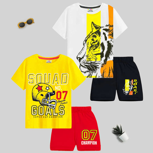 KUCHIPOO BOYS HALF SLEEVES T-SHIRTS AND SHORTS SET