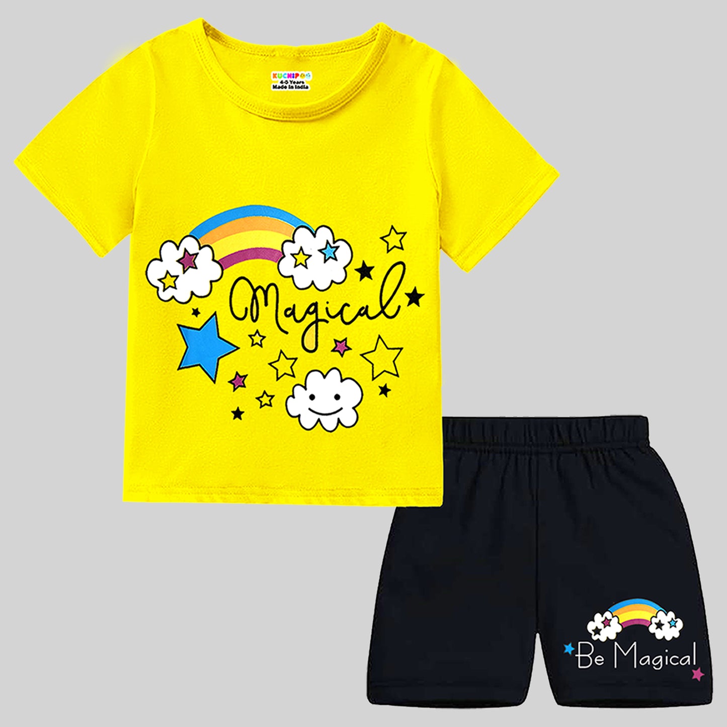 KUCHIPOO GIRLS HALF SLEEVES T-SHIRTS AND SHORTS SET