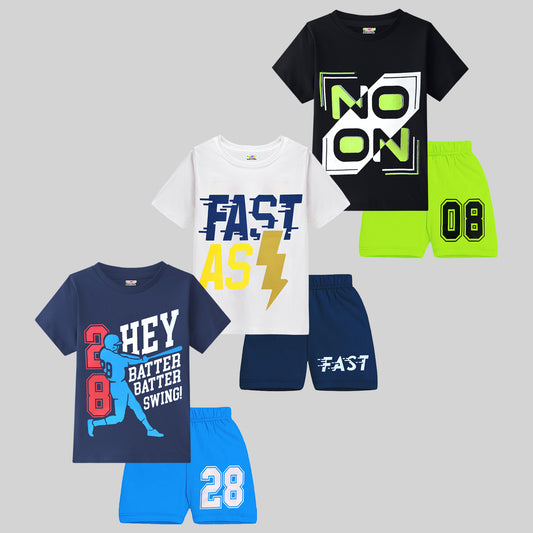 KUCHIPOO Baby Boys T-Shirts and Shorts Set