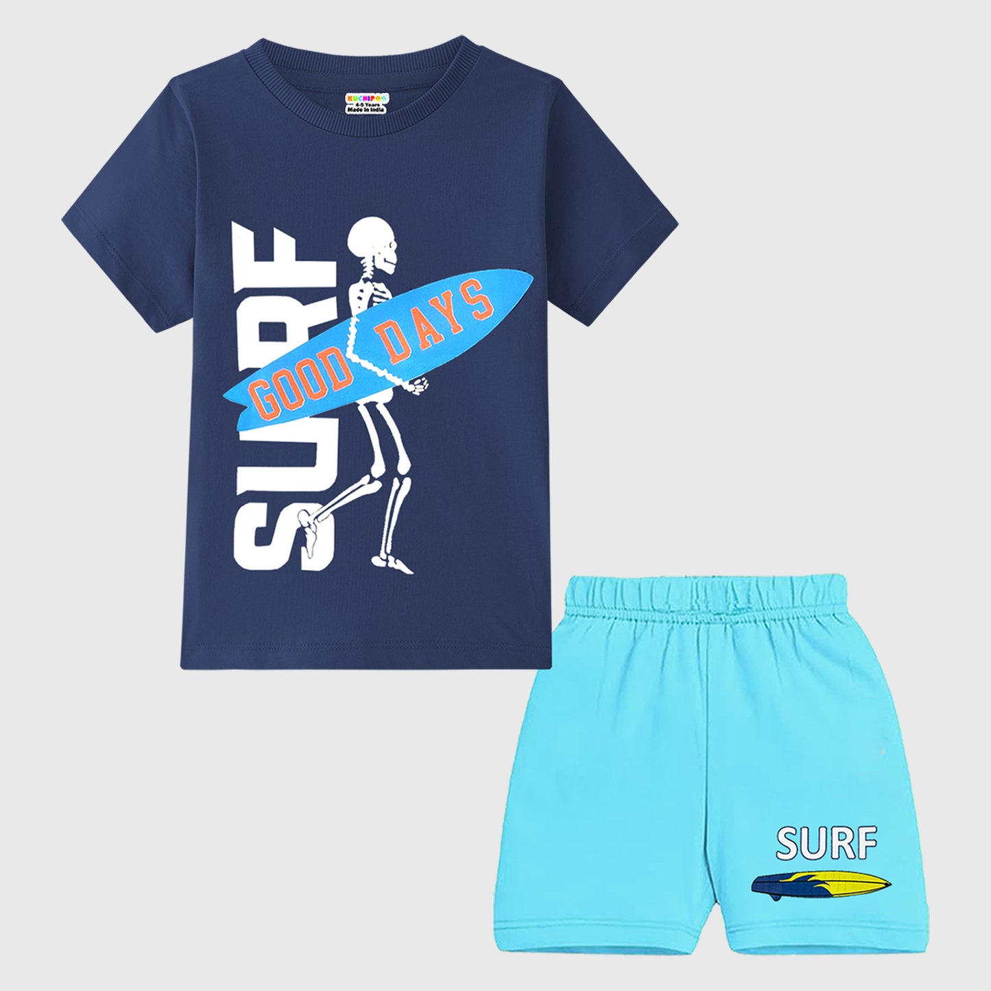 KUCHIPOO BOYS HALF SLEEVES T-SHIRTS AND SHORTS SET