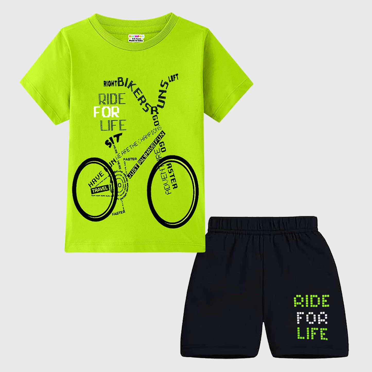 KUCHIPOO BOYS HALF SLEEVES T-SHIRTS AND SHORTS SET