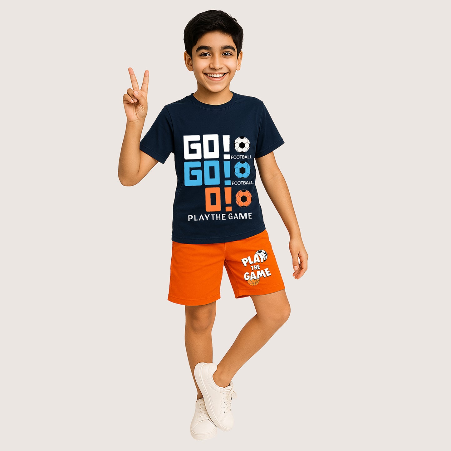 KUCHIPOO BOYS HALF SLEEVES T-SHIRTS AND SHORTS SET