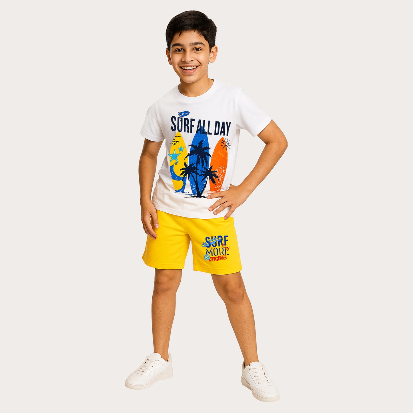 KUCHIPOO BOYS HALF SLEEVES T-SHIRTS AND SHORTS SET