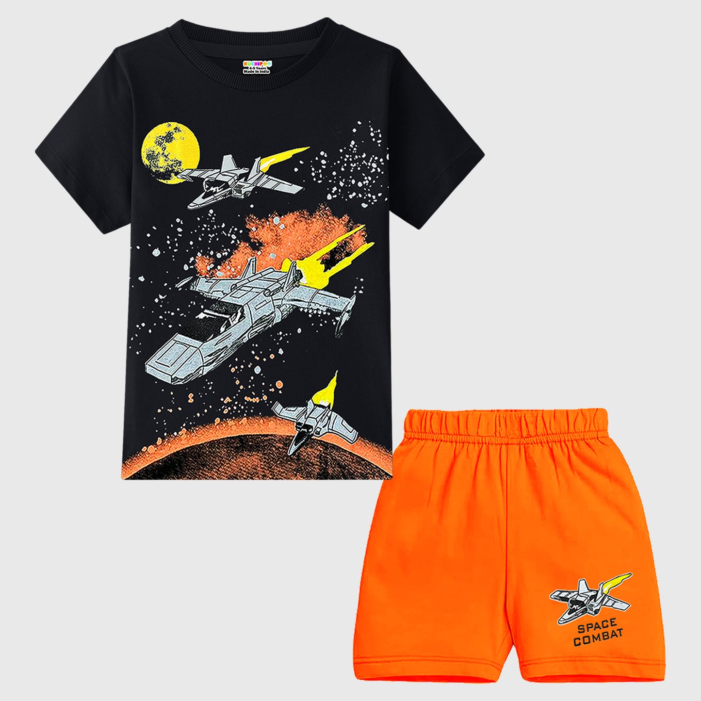 KUCHIPOO Boys Half Sleeves T-Shirts and Shorts Set