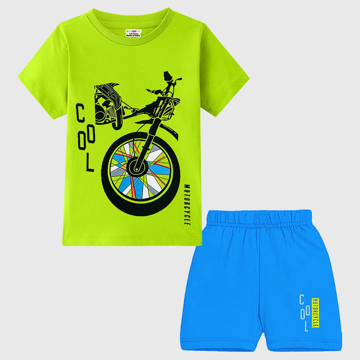 KUCHIPOO Boys Half Sleeves T-Shirts and Shorts Set