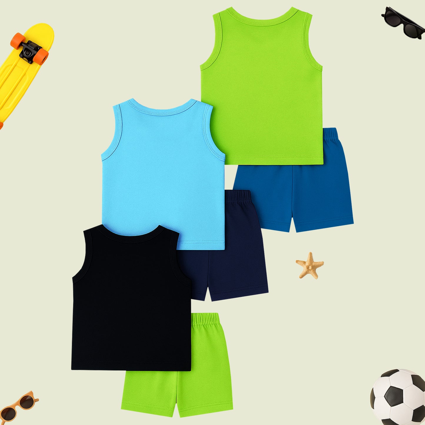 KUCHIPOO Baby Boys T-Shirts and Shorts Set