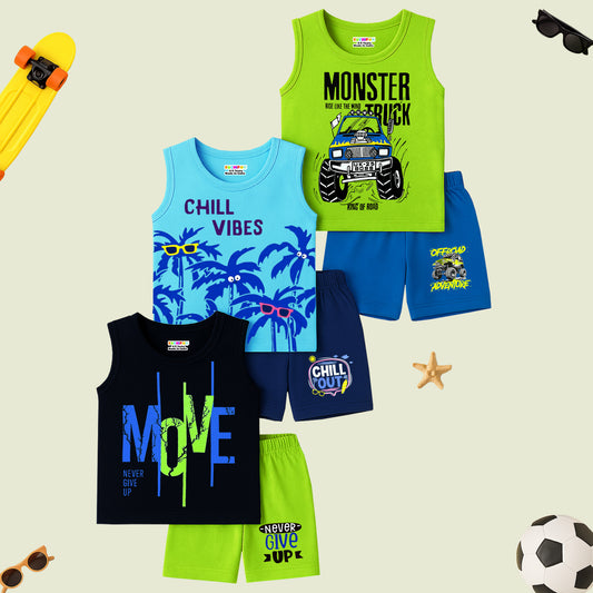 KUCHIPOO Baby Boys T-Shirts and Shorts Set