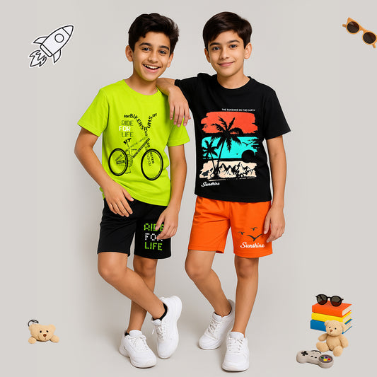KUCHIPOO Baby Boys T-Shirts and Shorts Set