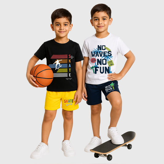 KUCHIPOO BOYS HALF SLEEVES T-SHIRTS AND SHORTS SET