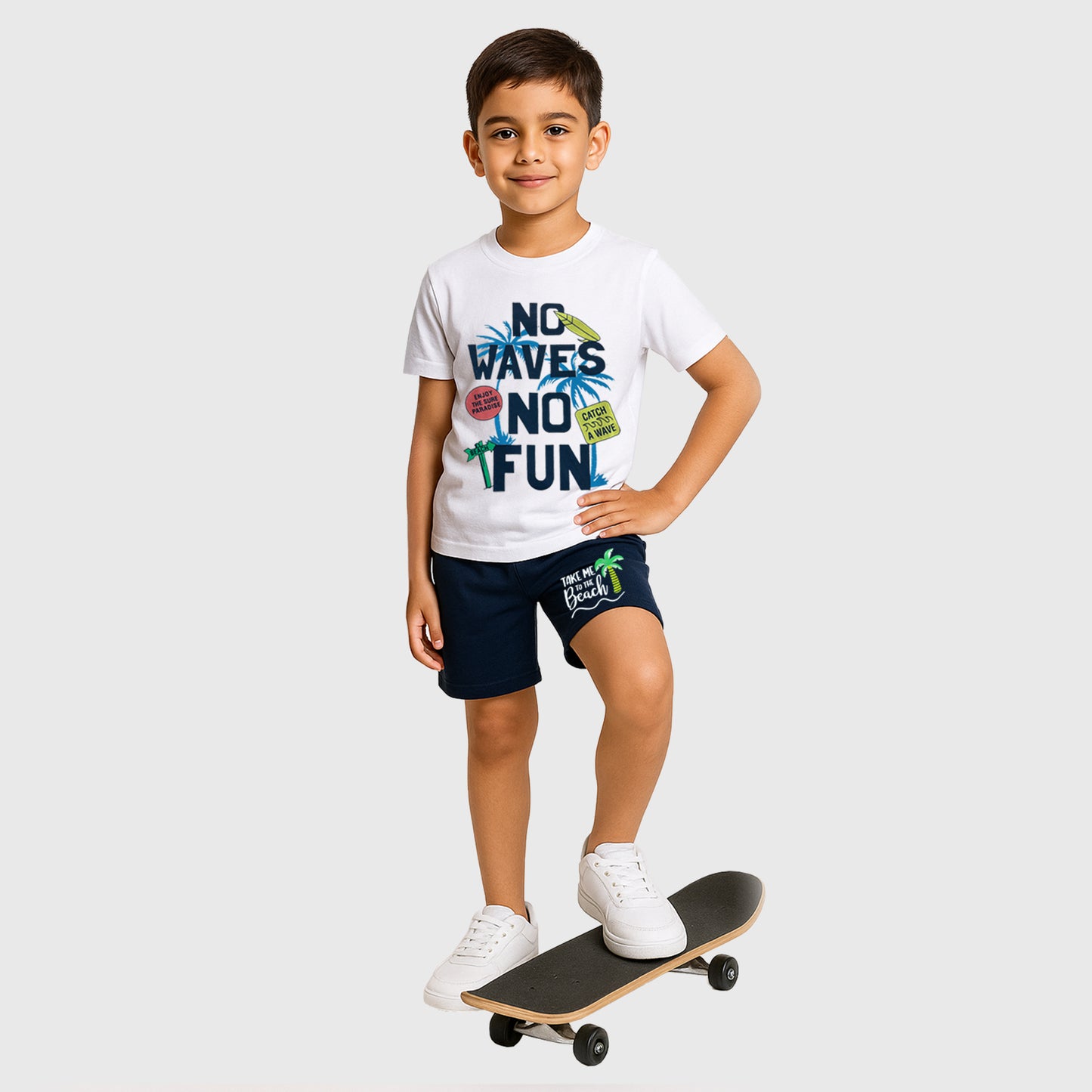 KUCHIPOO BOYS HALF SLEEVES T-SHIRTS AND SHORTS SET