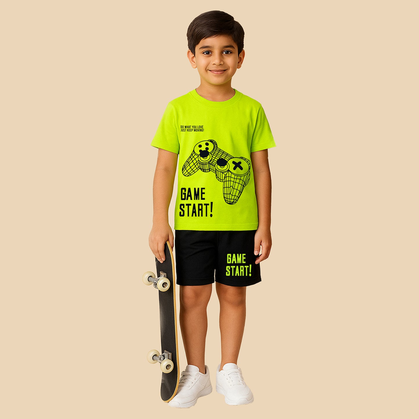 KUCHIPOO BOYS HALF SLEEVES T-SHIRTS AND SHORTS SET