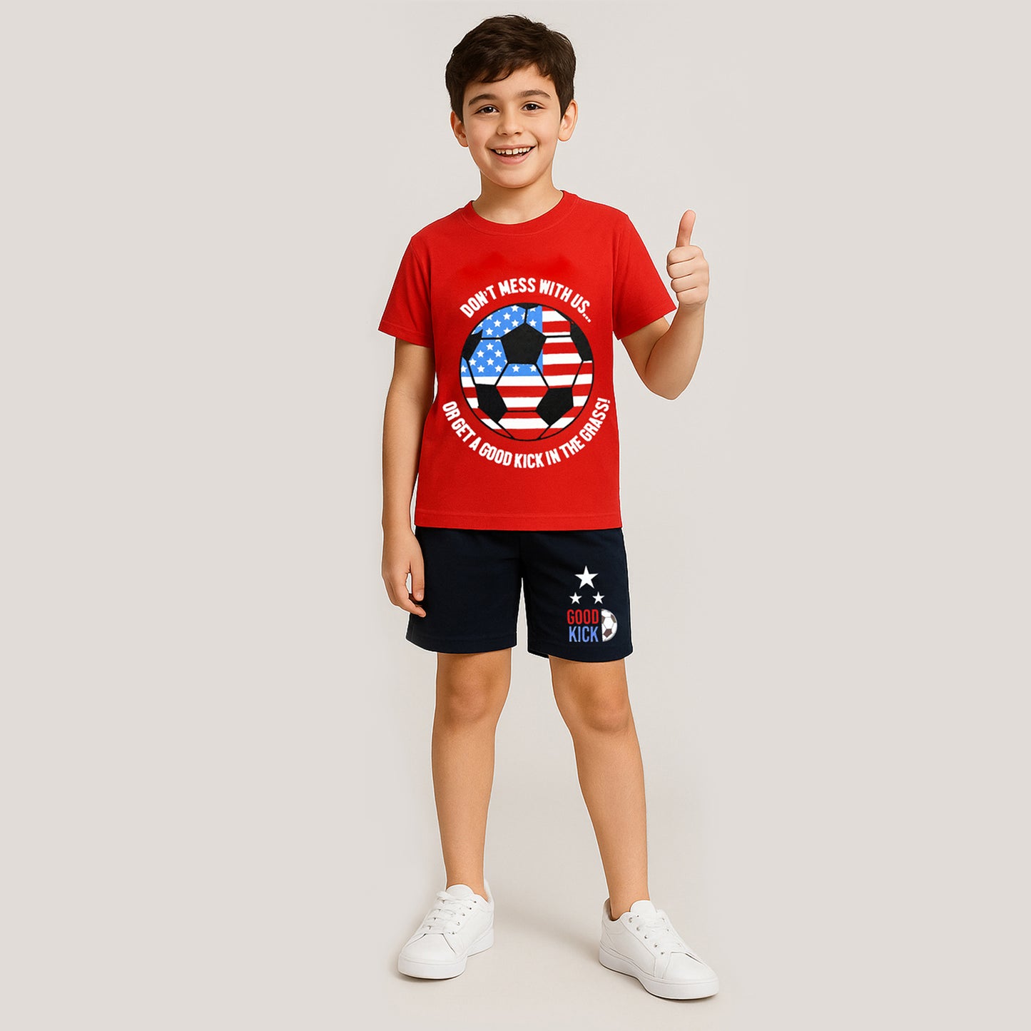 KUCHIPOO BOYS HALF SLEEVES T-SHIRTS AND SHORTS SET
