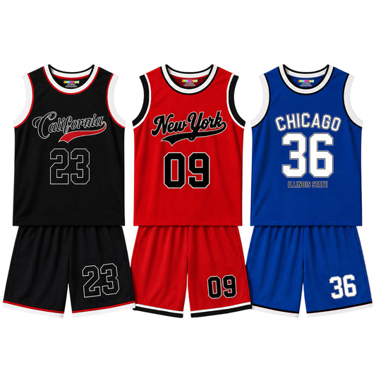 Kuchipoo Boys Regular Fit Sleeveless T-Shirts and Shorts Set - Pack of 3