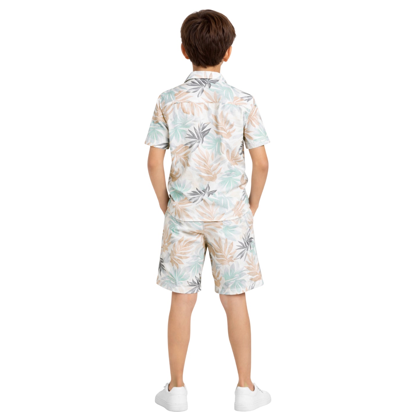 Kuchipoo Boys 100% Rayon Co-Ord Set | Printed Half Sleeve Shirt & Shorts | Soft Breathable Fabric | Casual Summer Wear | Kids Stylish Outfit
