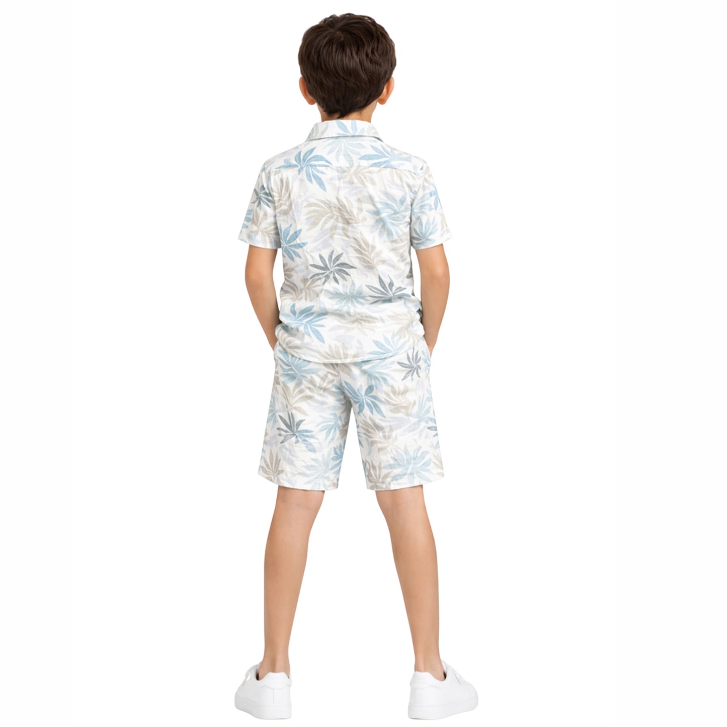 Kuchipoo Boys 100% Rayon Co-Ord Set | Printed Half Sleeve Shirt & Shorts | Soft Breathable Fabric | Casual Summer Wear | Kids Stylish Outfit