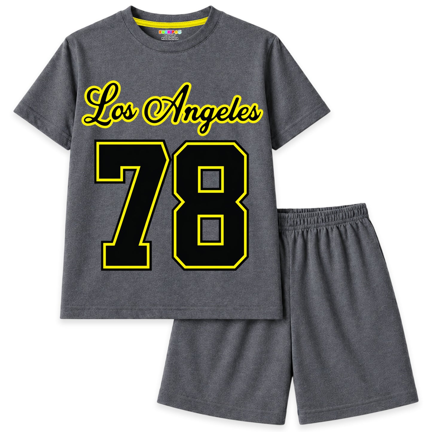 Kuchipoo Boys Cotton T-Shirt & Shorts Set | Half Sleeve Round Neck Top with Elastic Waist Shorts | Soft & Comfortable Casual Wear for Kids | Pack of 3