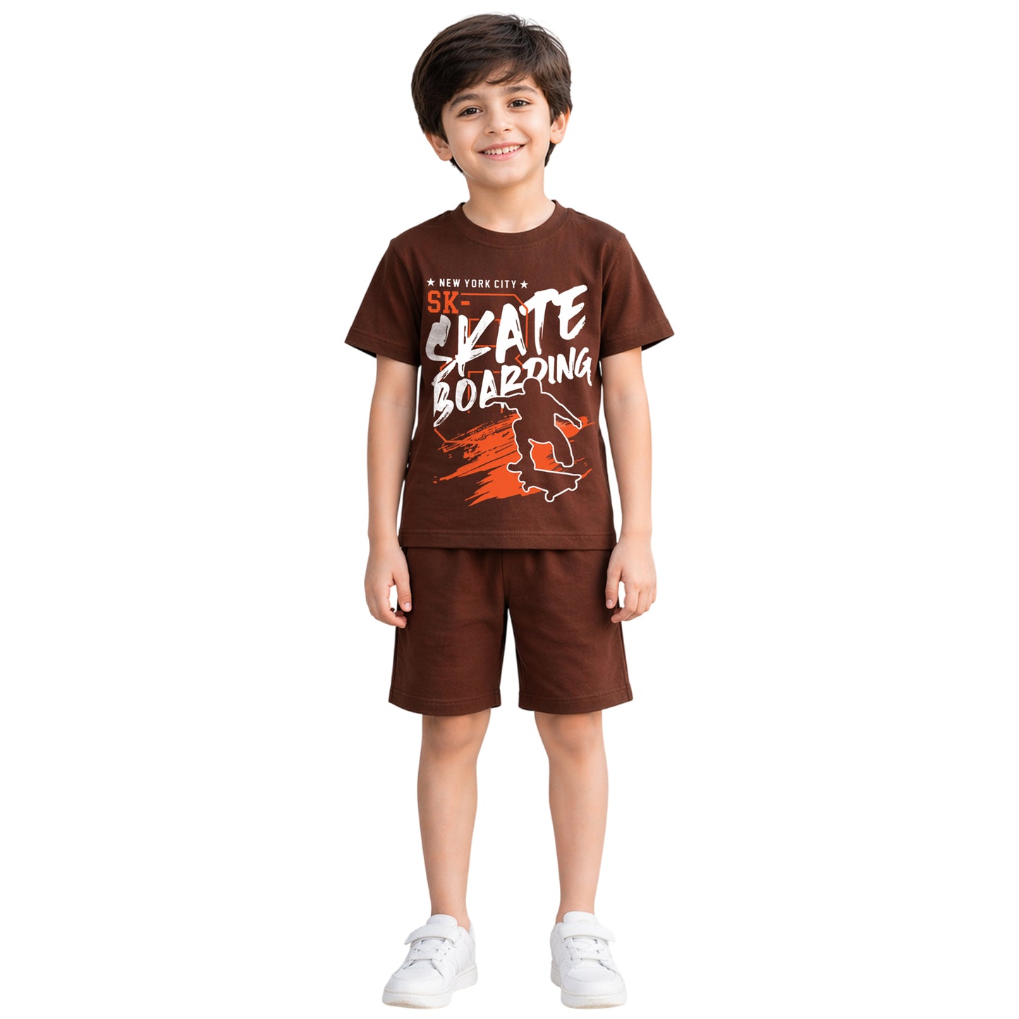 Kuchipoo Boys Cotton T-Shirt & Shorts Set | Half Sleeve Round Neck Top with Elastic Waist Shorts | Soft & Comfortable Casual Wear for Kids | Pack of 3