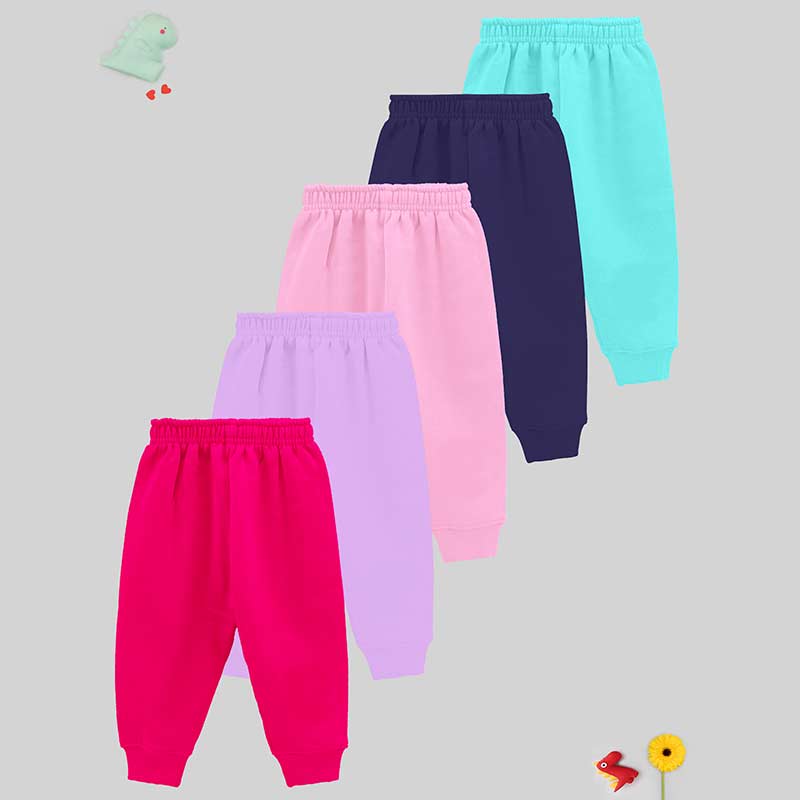 KUCHIPOO Regular Fit Baby Girls Pyjamas - Pack of 5