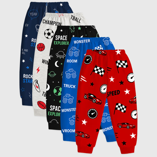 Kuchipoo Boys Cotton Pyjama Set - Pack of 5