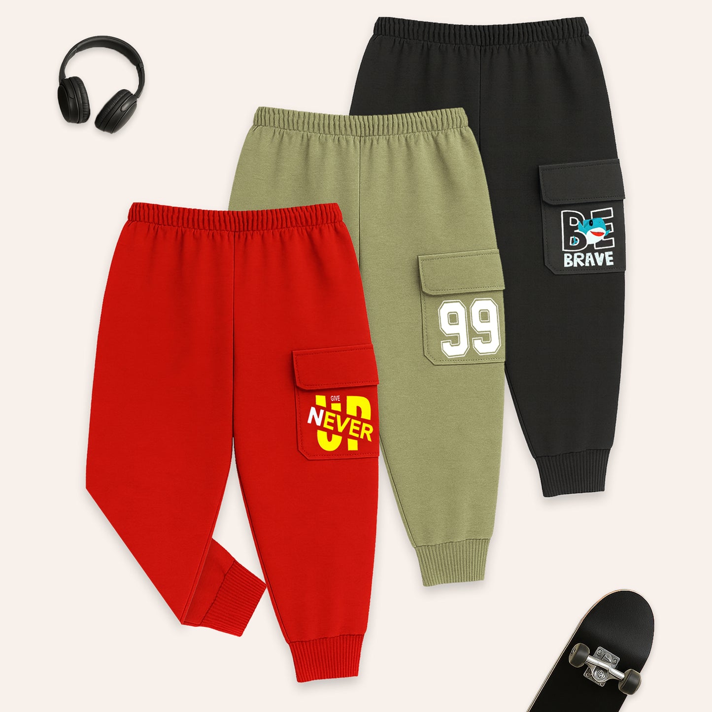 Kuchipoo Boys Cargo Joggers