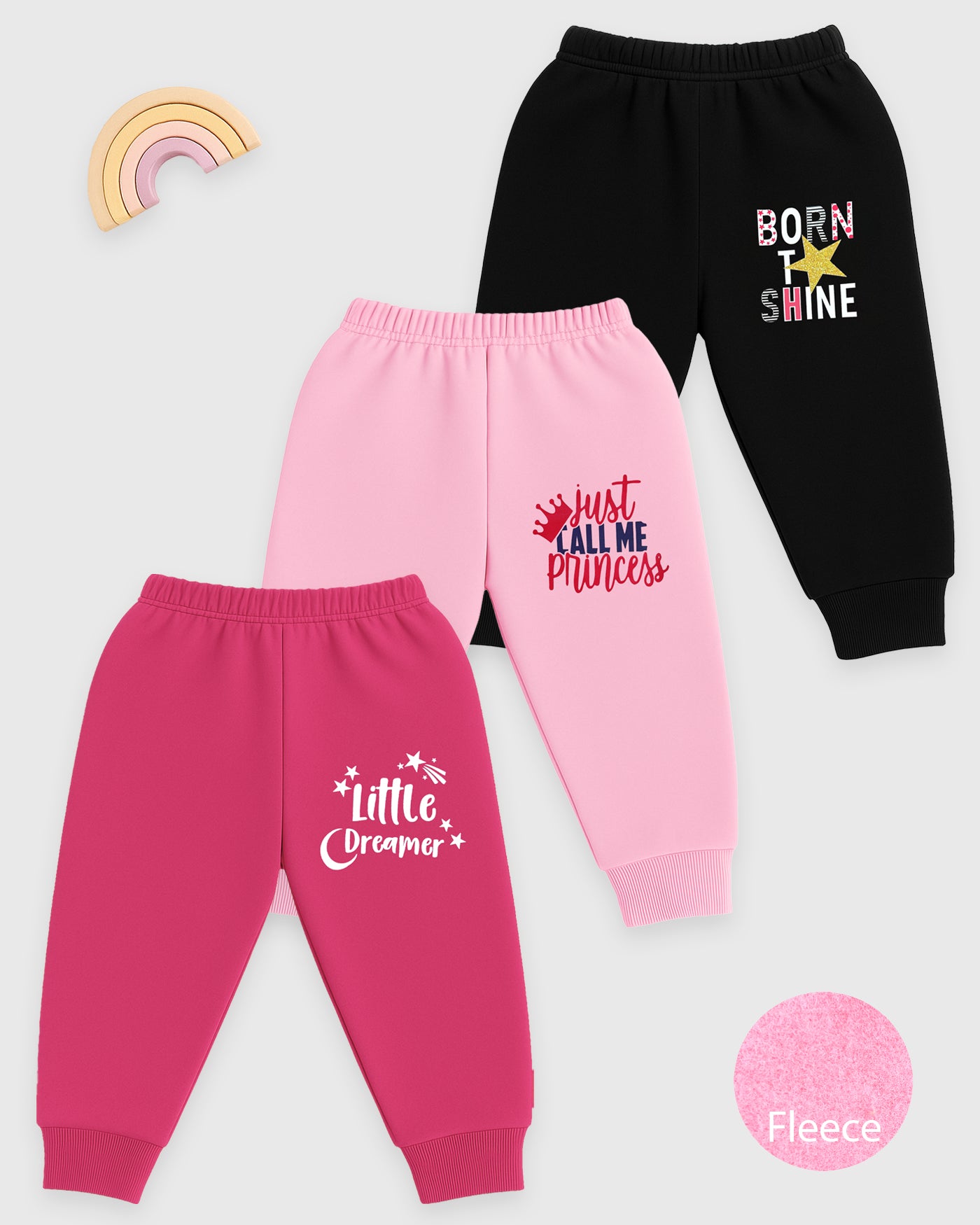 Kuchipoo Baby Girl Winter Fleece Pajamas