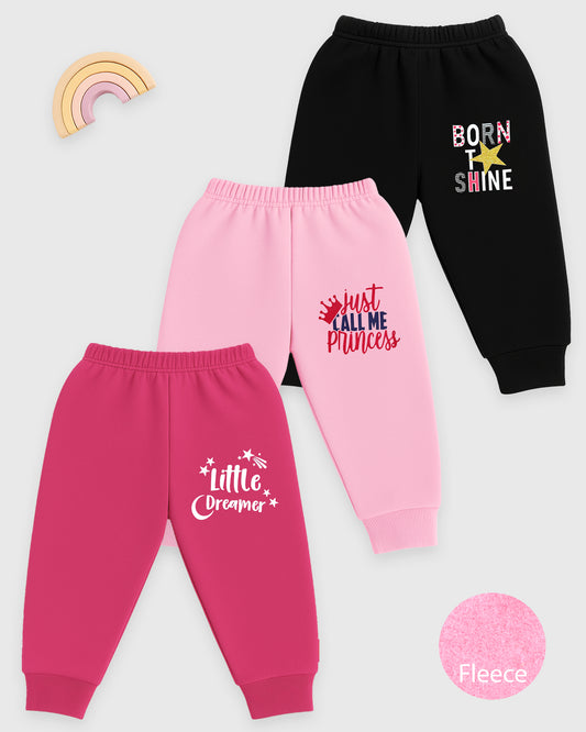 Kuchipoo Baby Girl Winter Fleece Pajamas