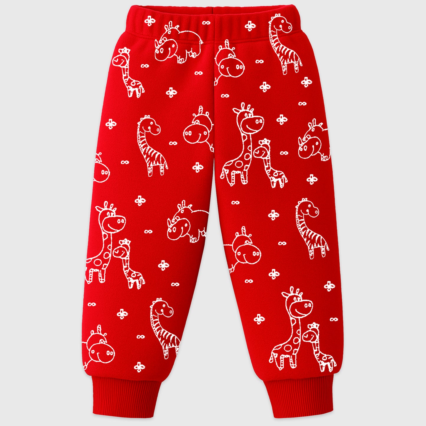 Kuchipoo Baby Boy Winter Fleece Pajamas with All Over Print – Warm & Soft Bottoms (Pack of 3)