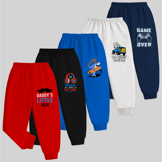 Kuchipoo Regular Fit Boys Pyjamas Set-Pack of 5