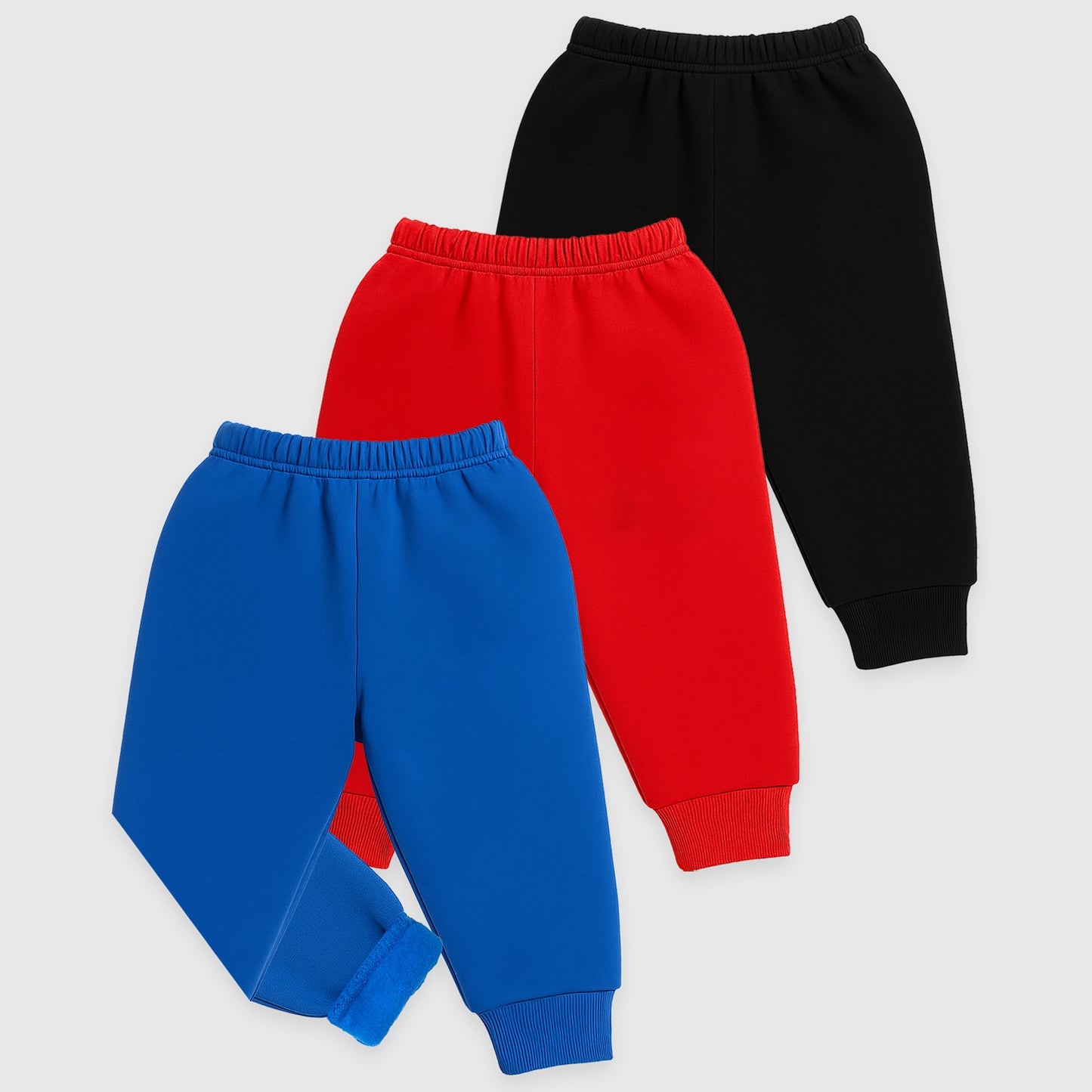 Kuchipoo Baby Boy Winter Fleece Pajamas – Warm & Soft Bottoms (Pack of 3)