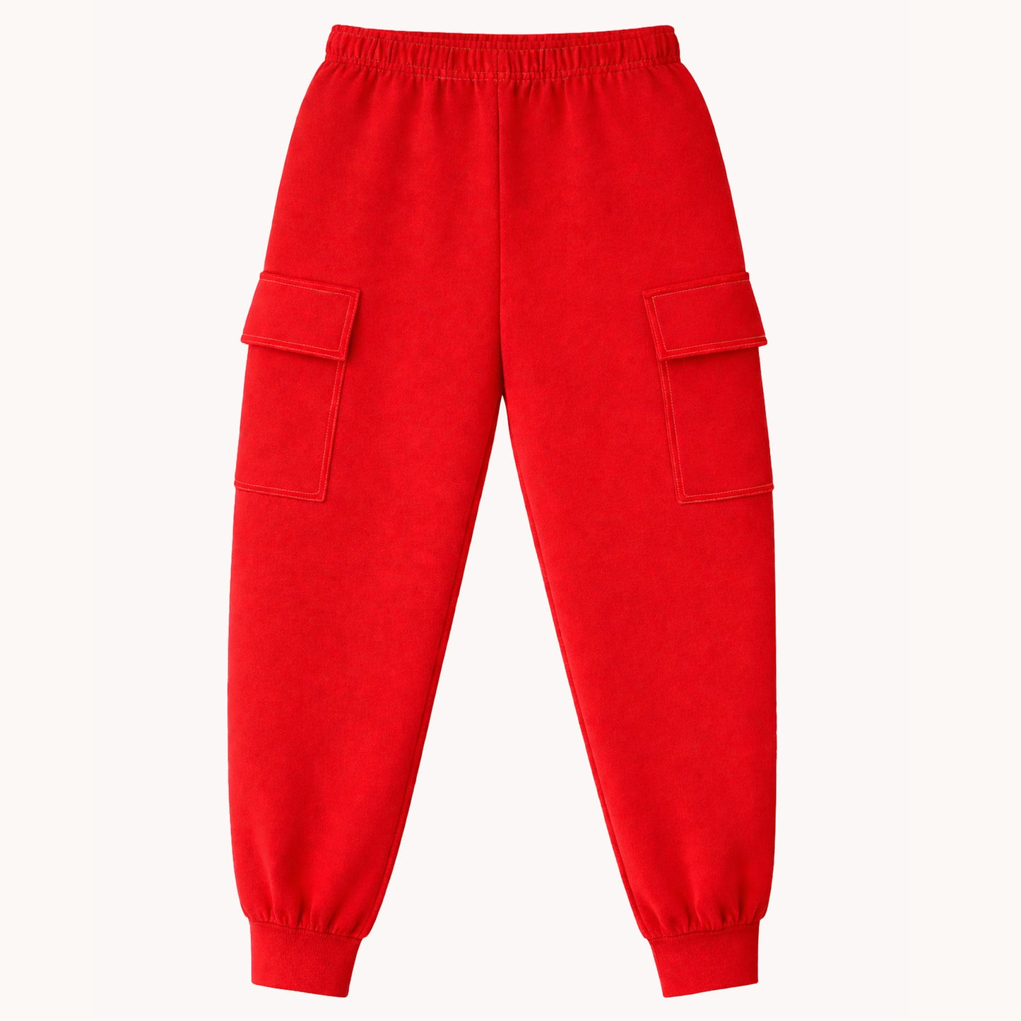 Kuchipoo Girls Cotton Jogger Pants | Elastic Waist | Side Cargo Pockets | Soft & Comfortable Track Pants for Kids | Pack of 5