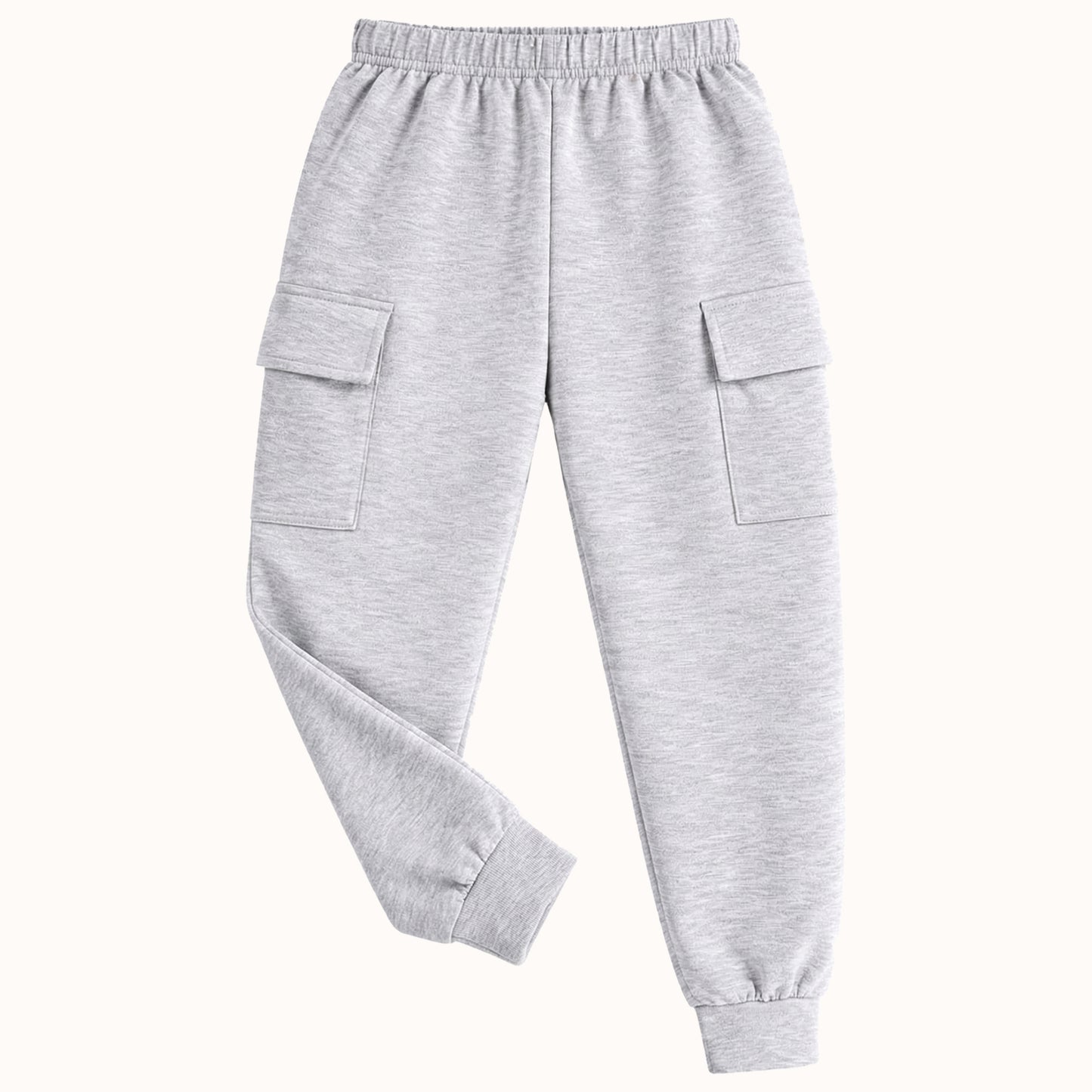 Kuchipoo Boys Cotton Cargo Jogger Pants with Pocket | Soft Elastic Waist Comfortable Track Pants for Boys | Casual Joggers for Kids | Pack of 3