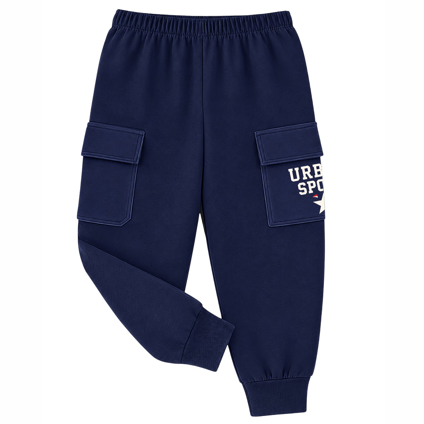 Kuchipoo Boys Cotton Cargo Jogger Pants with Pocket | Soft Elastic Waist Comfortable Track Pants for Boys | Casual Joggers for Kids | Pack of 3
