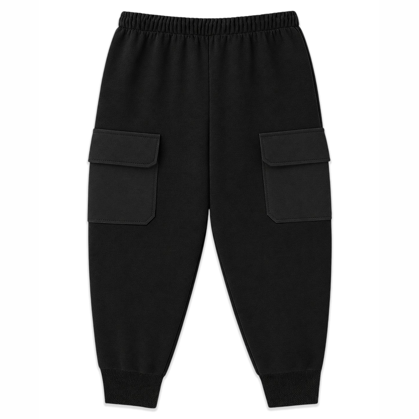 Kuchipoo Boys Cotton Cargo Jogger Pants with Pocket | Soft Elastic Waist Comfortable Track Pants for Boys | Casual Joggers for Kids | Pack of 3