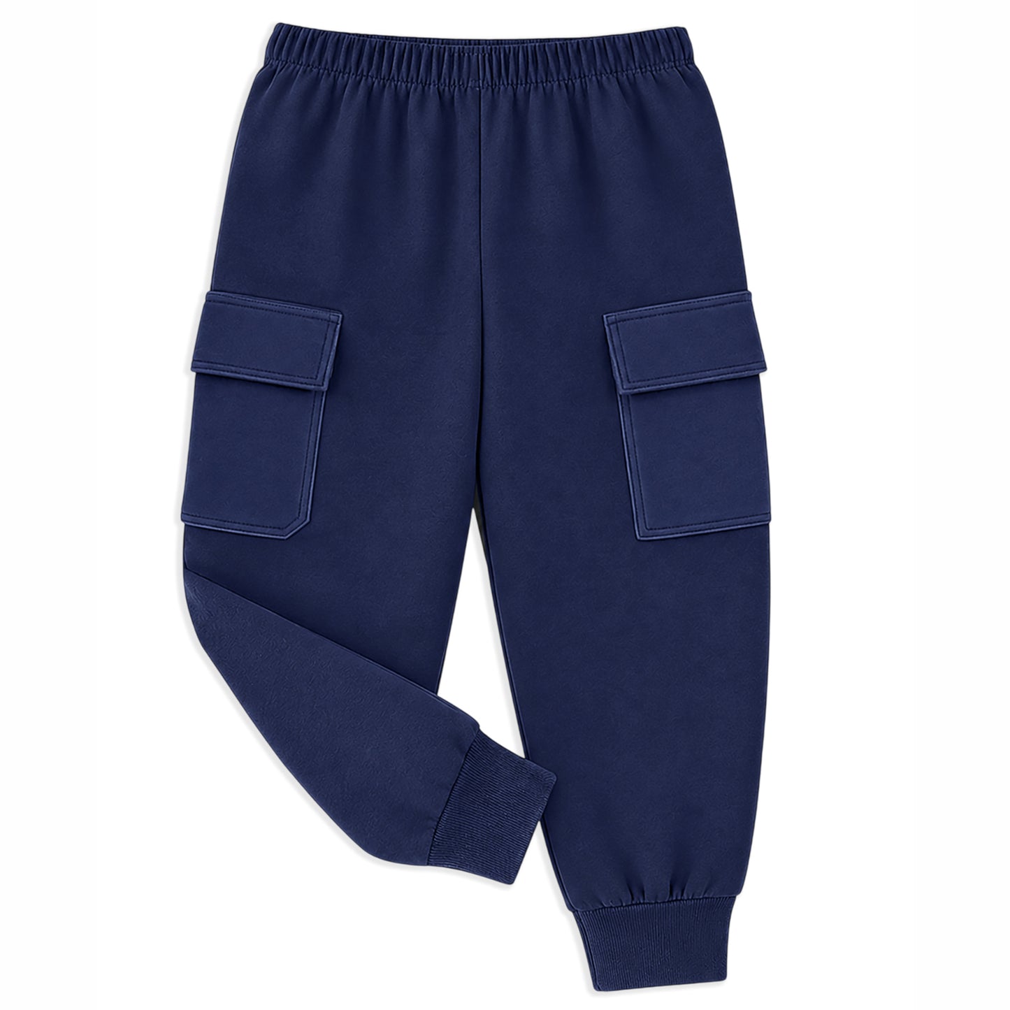 Kuchipoo Boys Cotton Cargo Jogger Pants with Pocket | Soft Elastic Waist Comfortable Track Pants for Boys | Casual Joggers for Kids | Pack of 3
