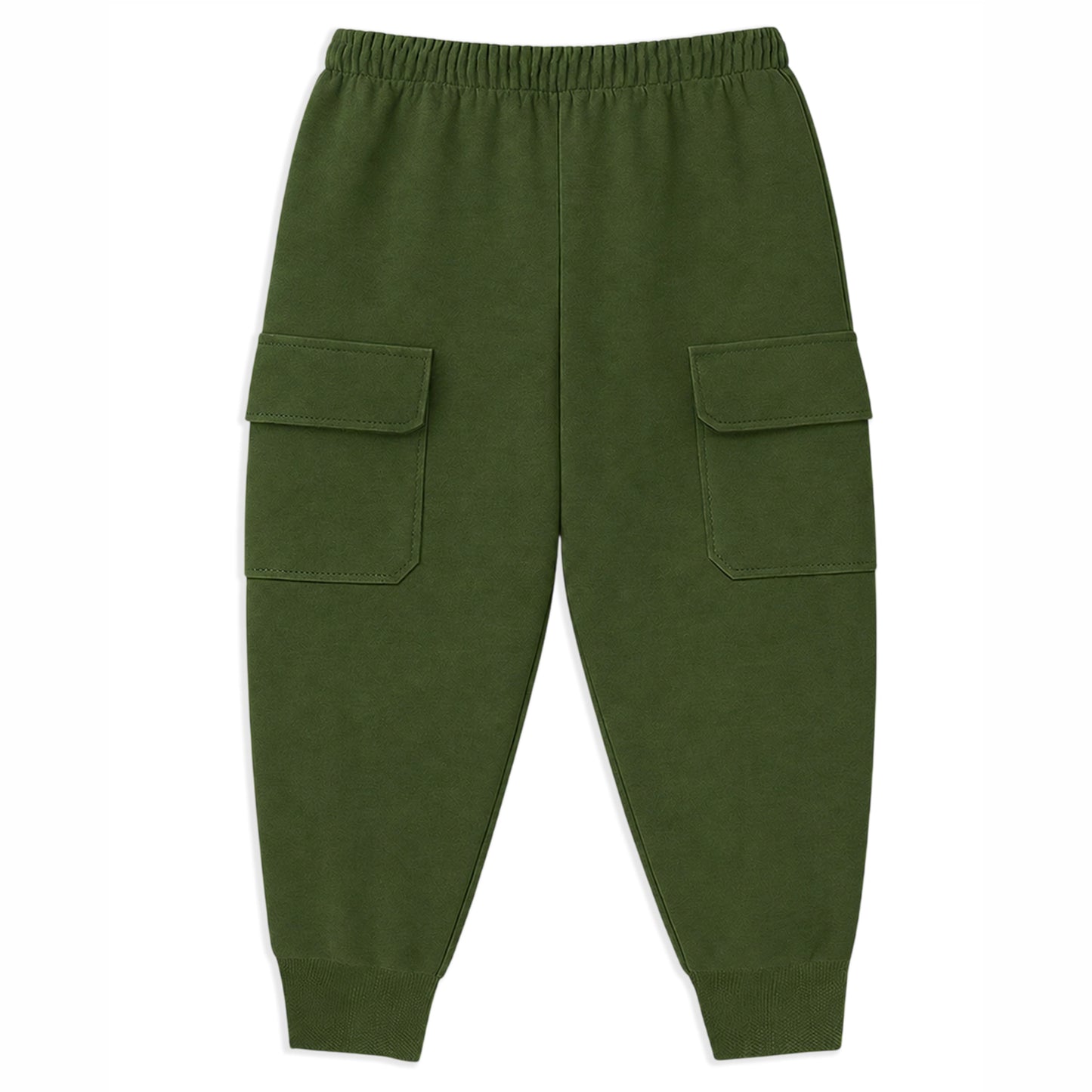 Kuchipoo Boys Cotton Cargo Jogger Pants with Pocket | Soft Elastic Waist Comfortable Track Pants for Boys | Casual Joggers for Kids | Pack of 3