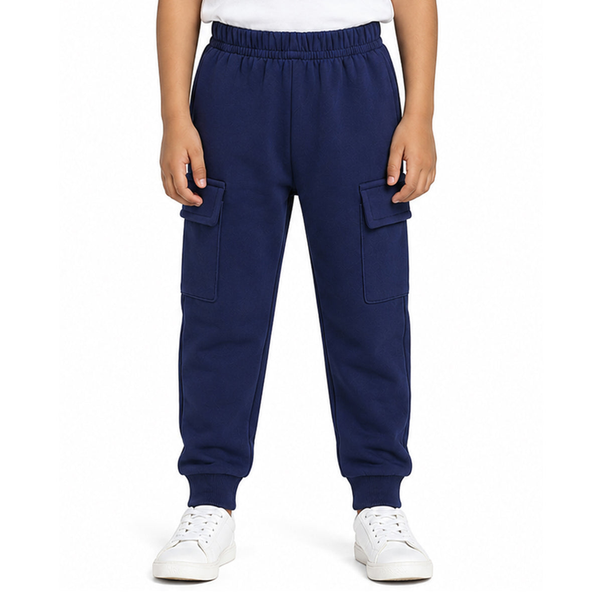 Kuchipoo Boys Cotton Cargo Jogger Pants with Pocket | Soft Elastic Waist Comfortable Track Pants for Boys | Casual Joggers for Kids | Pack of 3
