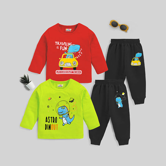 KUCHIPOO Baby Boys T-Shirts and Pyjamas Set