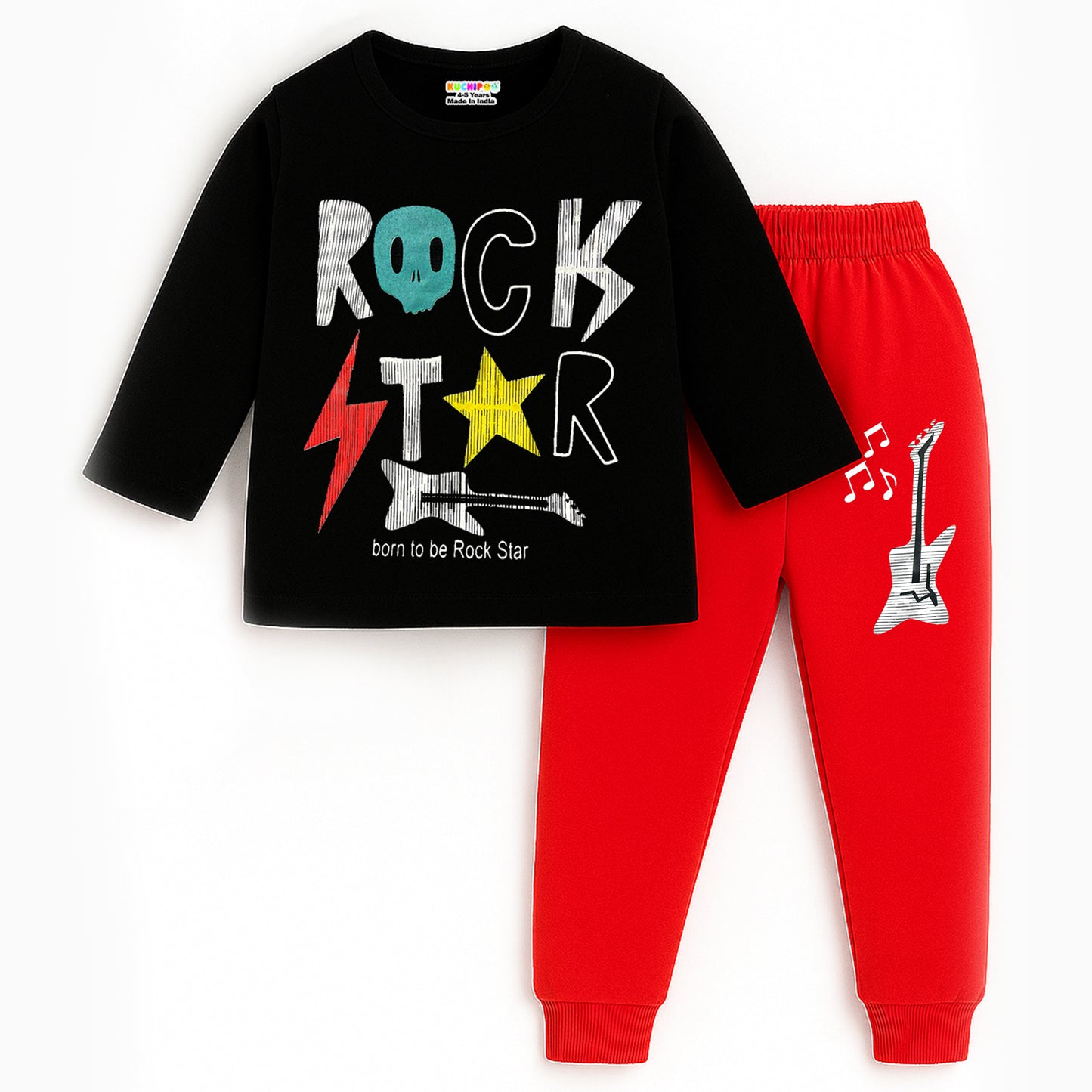 KUCHIPOO Baby Boys T-Shirts and Pyjamas Set