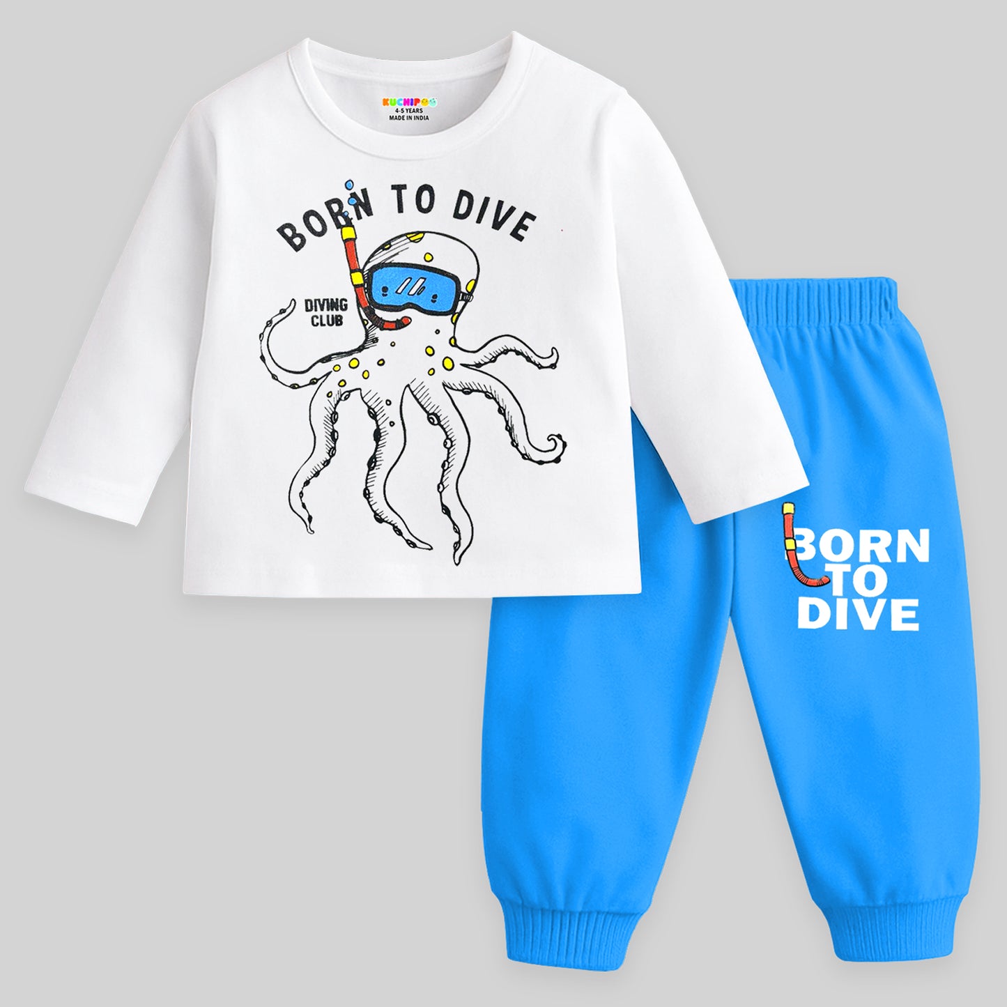 KUCHIPOO Baby Boys T-Shirts and Pyjamas Set