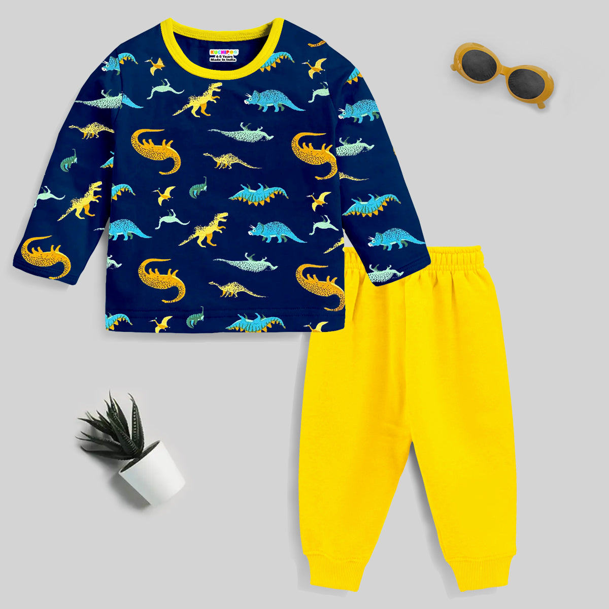 KUCHIPOO Baby Boys T-Shirts and Pyjamas Set