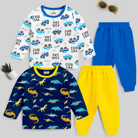 KUCHIPOO Baby Boys T-Shirts and Pyjamas Set