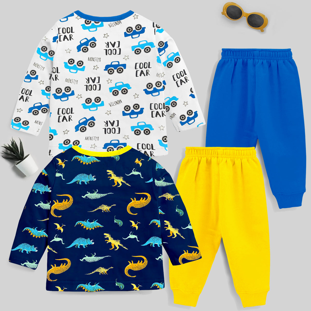 KUCHIPOO Baby Boys T-Shirts and Pyjamas Set