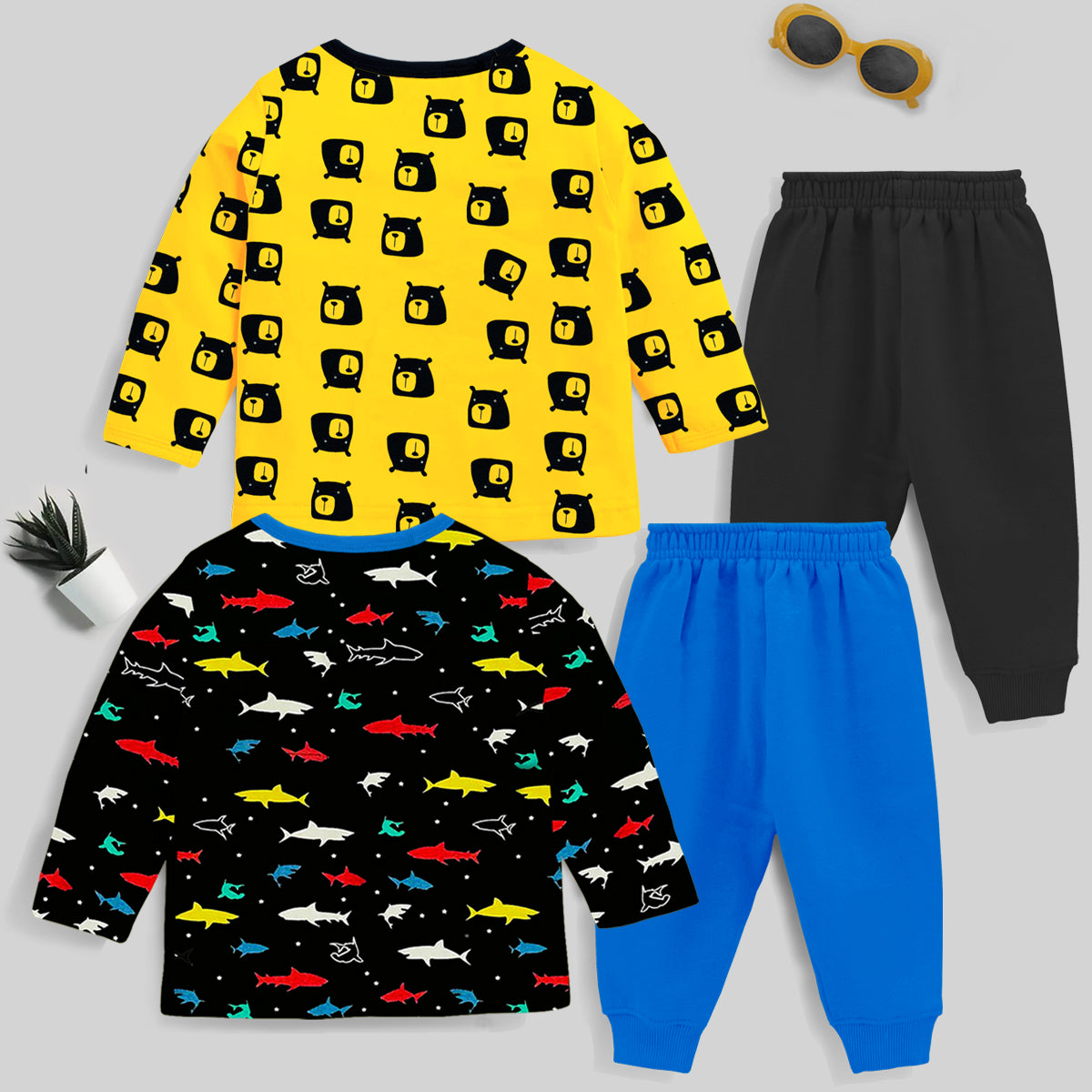 KUCHIPOO Baby Boys T-Shirts and Pyjamas Set