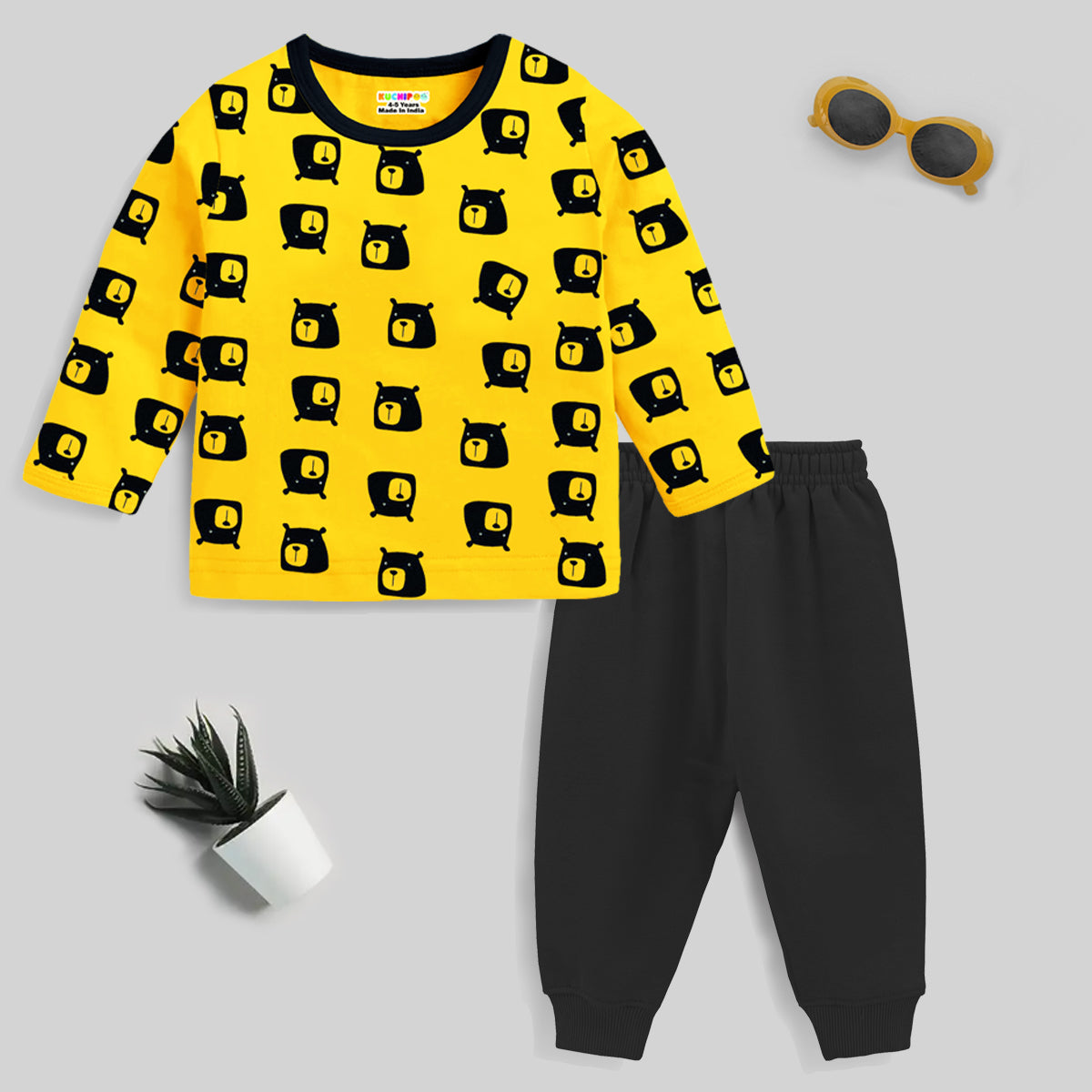 KUCHIPOO Baby Boys T-Shirts and Pyjamas Set